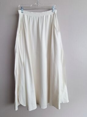 Vintage Marithé François Girbaud Cotton Maxi Skirt Cream Size M Casual Avantgard
